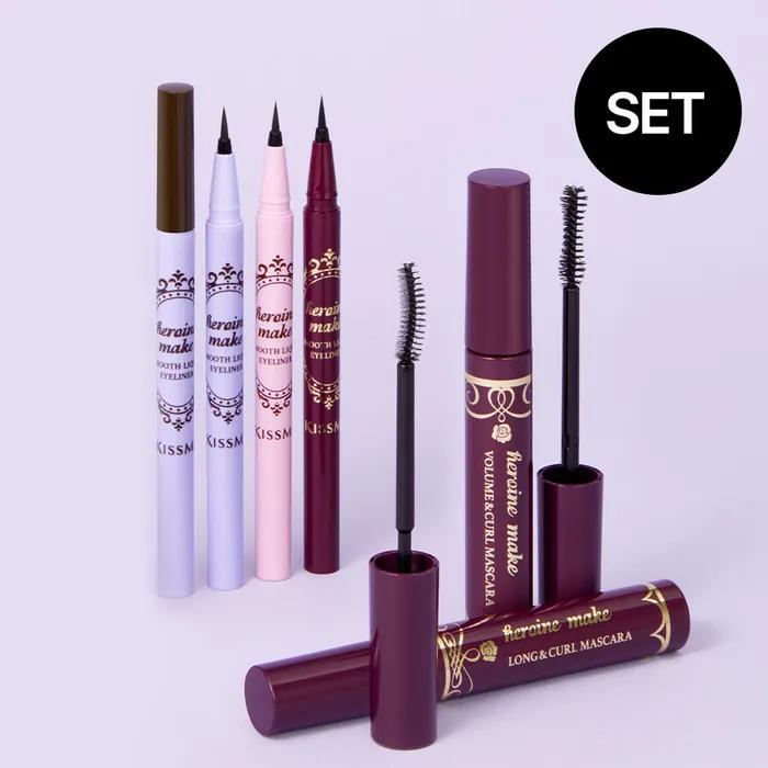 [BEST Duo] Kiss Me Heroine Make Mascara EX + Smooth Liquid Eyeliner N 01 Long & Curl (EX): 01 Deep Black (N)