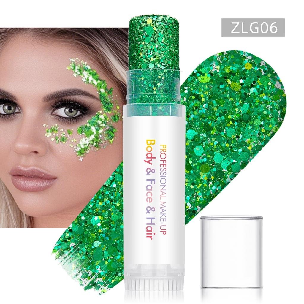 Stick Glitter Corpo, Pittura Facciale, Gel Paillettes, Trucco Sirena, Carnevale Festival Musicale, Capelli, Ombretto, Trucco.