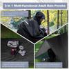 Rain Running Poncho Rain Reflective Backpack Storage Bag PU Easy to Disaster Prevention Rainy Season For Unisex Free [Xrkuu] Raincoat, Poncho,
