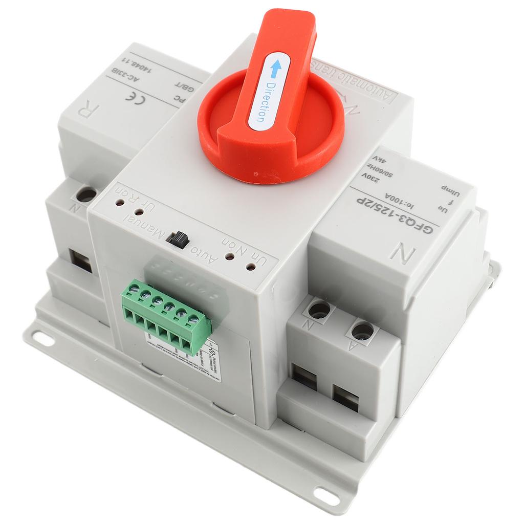 Dvounapájecí automatický přepínač AC230V 100A 2P ATS Mini generátorový přepínač