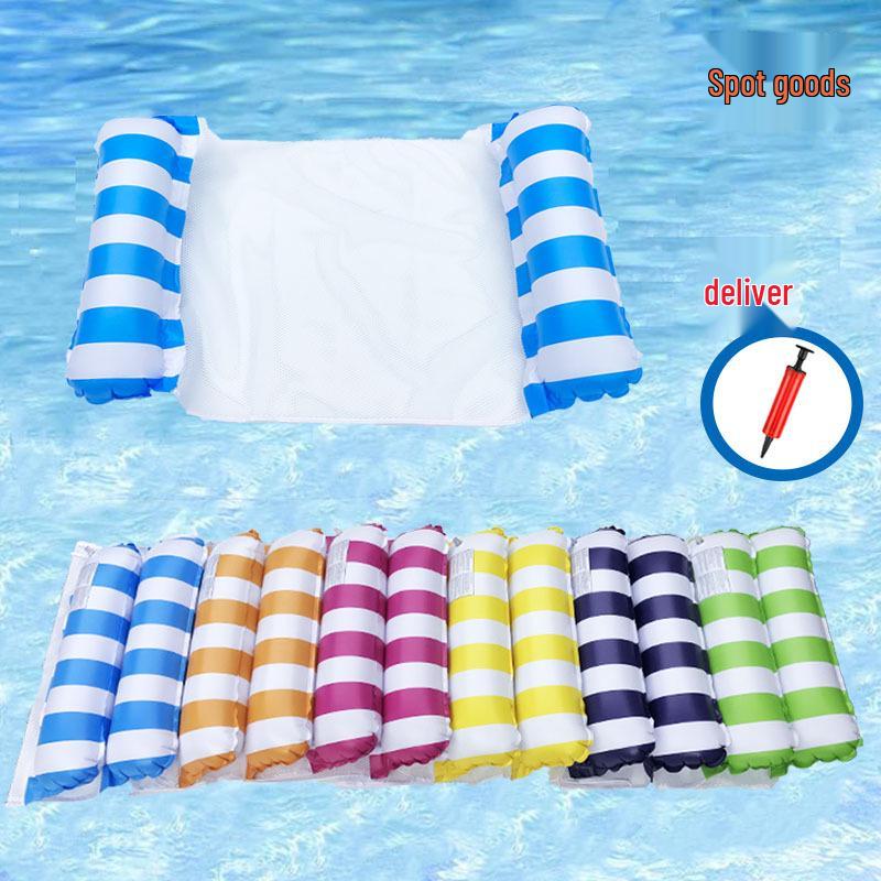 Inflatable Water Recliner Hammock Floating Bed - Foldable Dual-Use Sofa Float