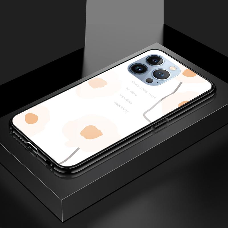 Tempered Glass Phone Case For OPPO Reno13 Reno14 Realme 11 12Pro 14 GTNeo6 C21Y C53 C75 OnePlus Nord2 NordCE3Lite Soft Edge Shockproof Smooth Shell