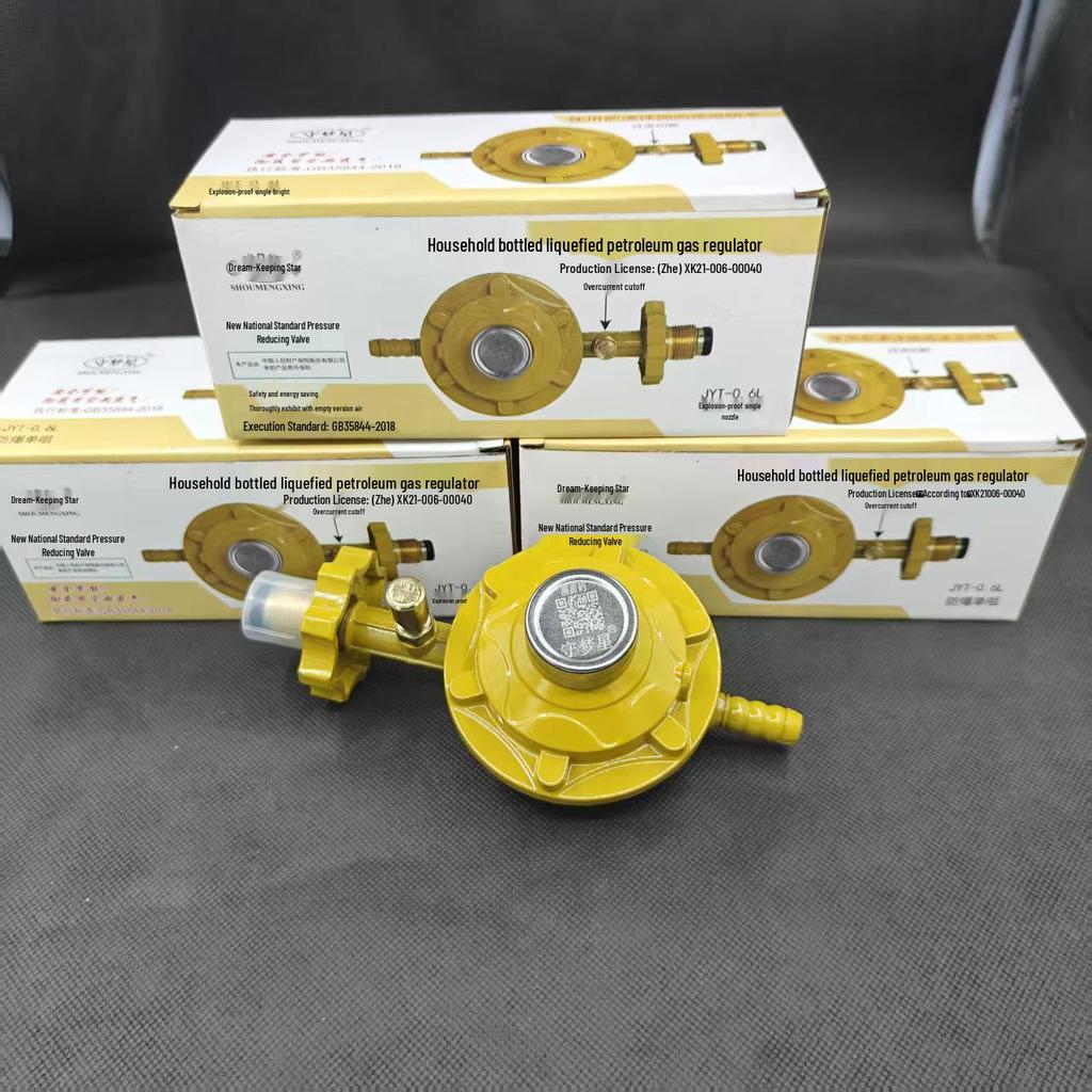 Dream Guardian Star 1.2 LPG Pressure Reducing Valve with Low Pressure, Commercial Large Flow, and Self-Closing Overflow Cut-Off.