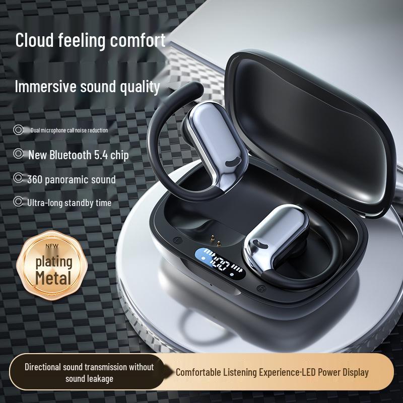 Bluetooth Ear-Hook Headset with HIFI Sound and Long Battery Life