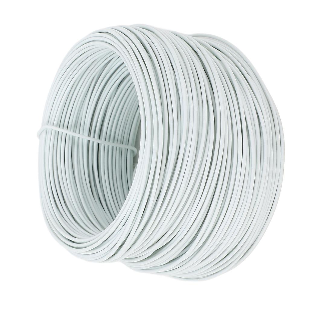 Electro Galvanized Iron Wire 0.9 40m Round Sturdy Flexible PVC Coated Binding Tie Wire White