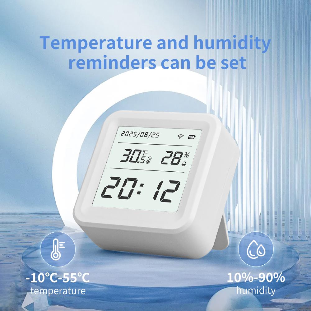 WiFi Temperature Sensor Indoor Thermometer and Hygrometer Tuya Smart Devices Smart Home Products Remote Monitoring