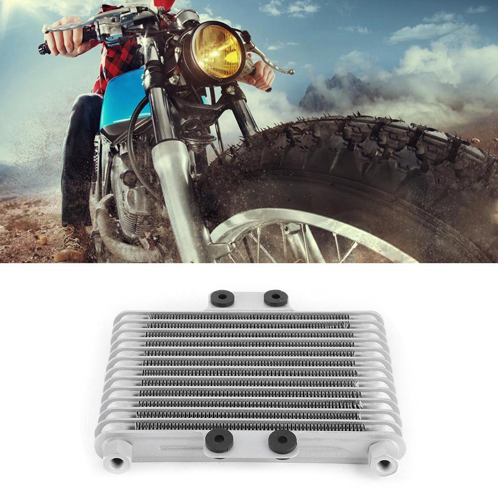 13řadý univerzální chladič motorového oleje pro motocykl, chladicí radiátor, náhrada 125 250CC, stříbrný