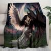 Angel Devil Fantasy Art Print Blanket Soft Comfortable All Seasons Couch Office Nap Travel Blanket Birthday Gift Christmas Present