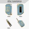QBUC For Jeep Key Fob Cover With Keychain Flip Key Case For     2018 Jeep Wrangler Gladiator JLU JL Rubicon JT (Blue)