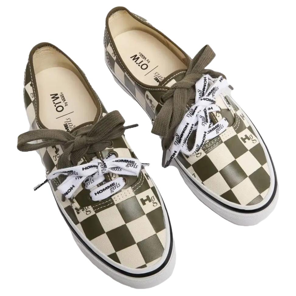HommeGirls X Vans Authentic 44 Military Green Unisex Sneakers VN000EEUDOL