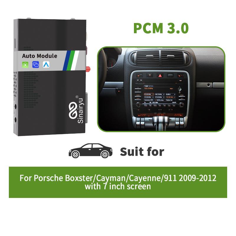Sinairyu Wireless Carplay Android Auto Mirror-Link Kit Compatible For Porsche Cayenne Cayman 911 PCM 3.0/3.1/4.0 System