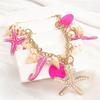 Bohemian style summer beach shell necklace women's beach degree pearl starfish conch exaggerated necklace colorful fashion necklace
