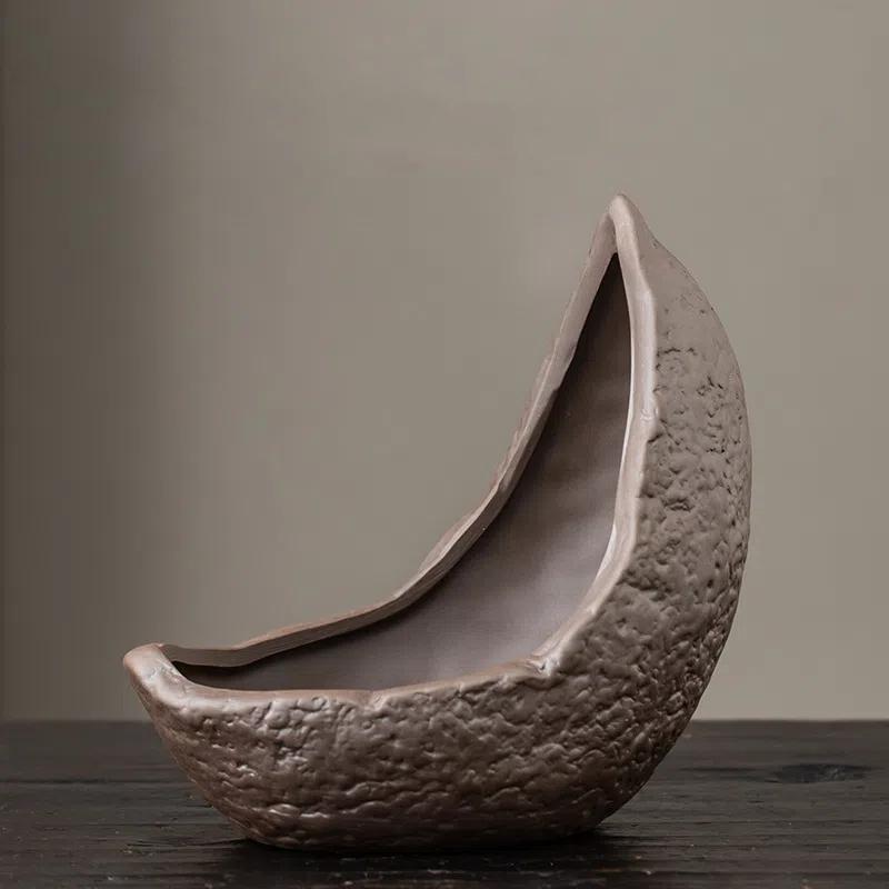 Ghiveci de flori vintage creativ de interior/exterior în formă de bonsai, mic și mare, ceramică din argilă purpurie, plantă verde, decorativ pentru masă/birou