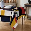 Mondrian Color Block Rectangle Tablecloth Tablecloths Waterproof Geometric Stripe Tables Cover for Kitchen Dining Wedding Party