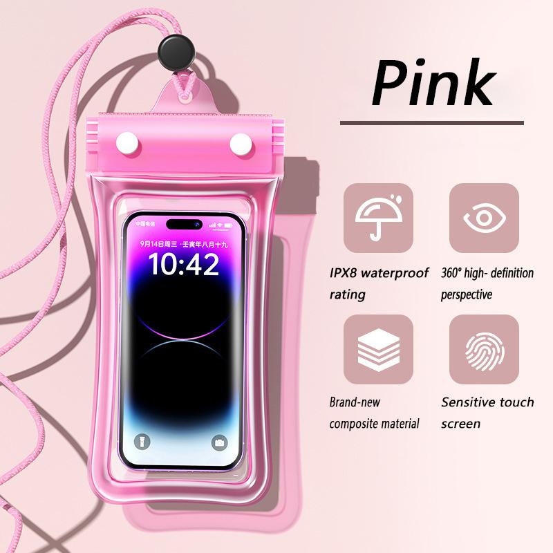 Underwater Phone Protector Touchable Waterproof Transparent with Lanyard Case for Swimming&Diving Universal Sealed CellPhone Bag