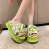 Fashion Lace-up Summer Women's kawaii Muffin Shoes Fashion Ladies Thick Soled Casual Sandals Casual Beach Shoes Female Jelly Shoes