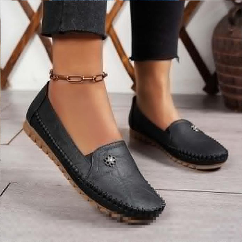 Mocassini Ortopedici Scarpe Per Donna Mocassini Ortopedici In Pelle Scarpe Eleganti Per Donna Scarpe Piatte Leggere Comfort Casuale - Scarpe Da Passeggio Con Fiore