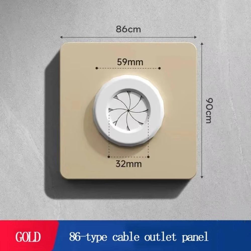 Decorative Type 86 Cable Outlet Panel Cover With Outlet Hole Rotating Opening Switch Decorative Cover Wall Blank Panel Home