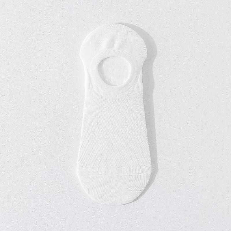 

Мужские тонкие прохладные сетчатые дышащие нескользящие бесшовные невидимые носки для весны и лета 1 pair белый