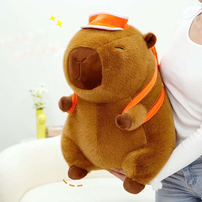 Backpack Capybara Basketball Plush Toy Cozy Kids Companion Stuffed Gift Animal
