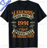 Decorazioni Vintage per il 35° Compleanno Maglietta Vintage 1991 35 Anni Maglietta Vintage Personalizzabile Individualità Abbigliamento Uomo