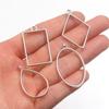 17 Style White Epoxy Geometric Heart Moon Water Drop Pendant Keychain