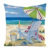 Beach Lounge Chair Collection Digital Printing Short Plush Pillow Covers For Car Sofa Office Cushion Cover Home Goods