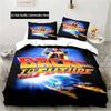 Back To The Future Classic Movie Retro Bedding Set Bed Three Piece Set Single Double Bed Queen Size King Quilt Cover Boy Gift