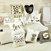 Luxurious Gold Shining Printed Cotton Throw Pillow Case For Elegant Home Decor