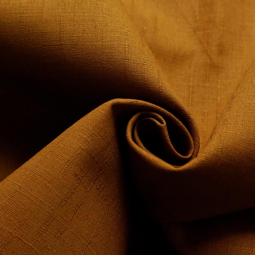 Nippon Chuko 110cm 3m Tsumugi-style Dobby, Mustard, Approx. Wide, Cut, AD8150-24-3M