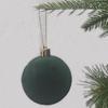 Cross-border Flocking Red Christmas Pumpkin-Shaped Ornaments - Irregular Plastic Tree Decorations