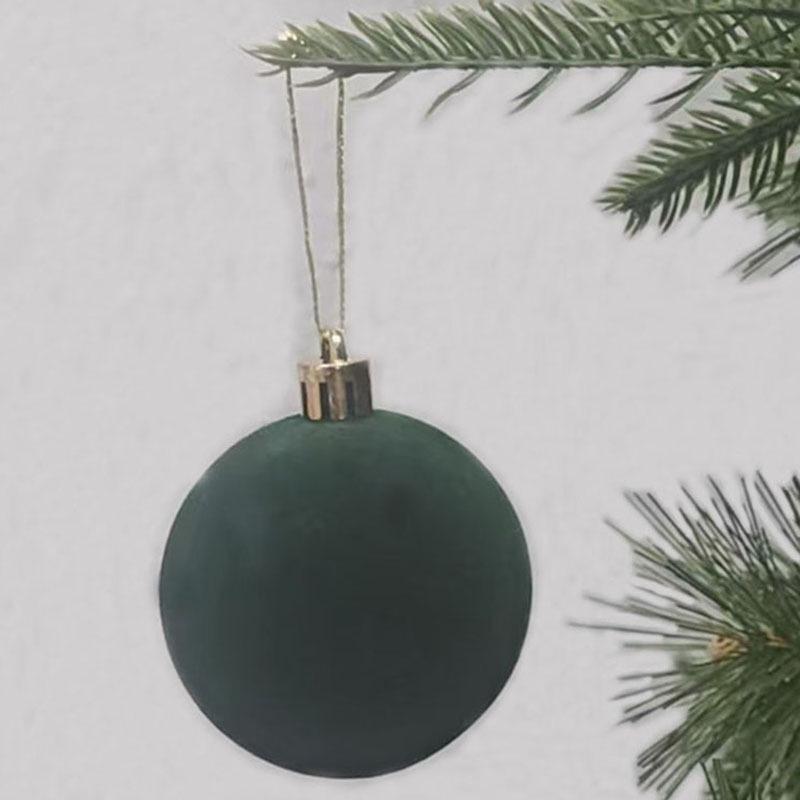 Cross-border Flocking Red Christmas Pumpkin-Shaped Ornaments - Irregular Plastic Tree Decorations