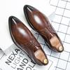 Men's British Style Pointed Toe Leather Brogue Loafers - Formal & Casual Wear