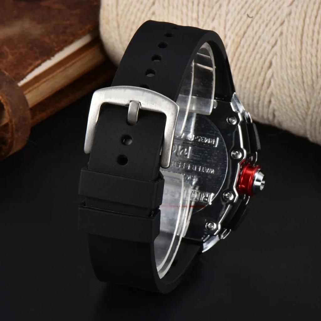 Barrel-shaped color quartz watch fashion business leisure silicone watch male student daily with calendar watch