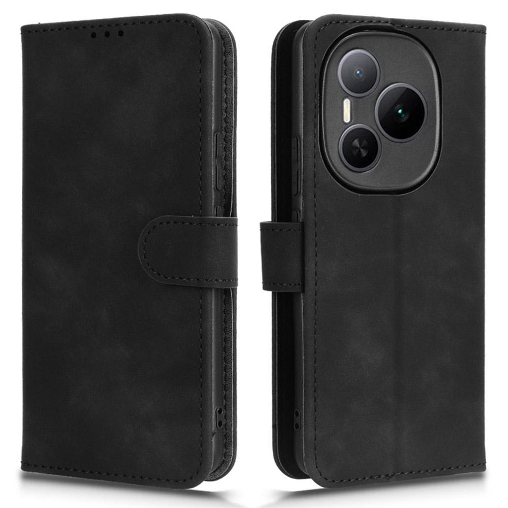 For Honor Power 5G Leather Case Skin Feel Anti Drop Wallet Flip Phone Cover