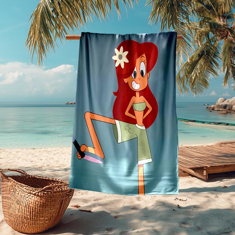 Ultra-Soft Beach Towel with Zig & Sharko Theme,Ideal for Pool - Camping, Diving - Perfect Travel Essential, Vibrant Beach Towel.