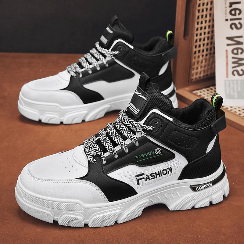 Outdoor High-top Shoes Thick-soled Hard-soled Wolf Warrior Martin Boots Trendy Ins Leather Boots