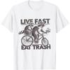 QRXYTVEIMN Funny Possum Raccoon Live Fast Eat Trash T-Shirt