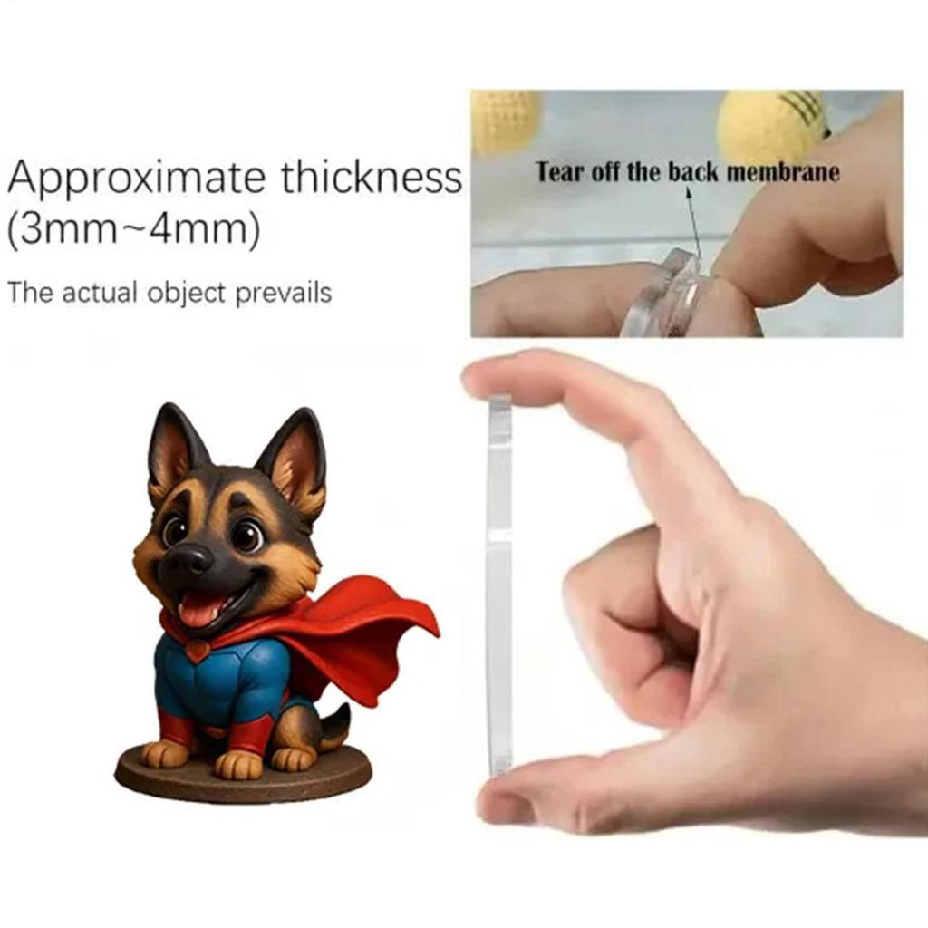 Christmas Advent Countdown Christmas 2D Acrylic German Shepherd Decor 24 Days Cute Cartoon Dog Ornament For Xmas Tree Kids Gifts