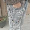 Hip Hop Style Adjustable Alloy Pants Chain Hanging Ornament for Jeans Fashion Accessory for Streetwear Enthusiasts