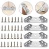 Stainless Steel Corner Brackets 10Pcs Heavy Duty Three-Side Fixing Support Bracket For Cabinet Furniture Installation