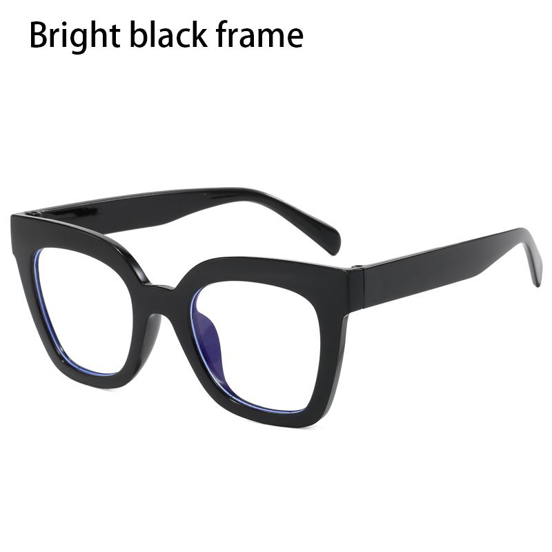 Oversized Square Frame Anti-Blue Light Glasses Woman Fashion Retro Men Computer Gaming Eye Protection Classic Plain Spectacles