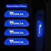 4Pcs Car Logo Sticker Door Reflective Mark Safety Warning For Dacia Duster Logan Spring Sandero Stepway Dokker Lodgy Jogger MCV