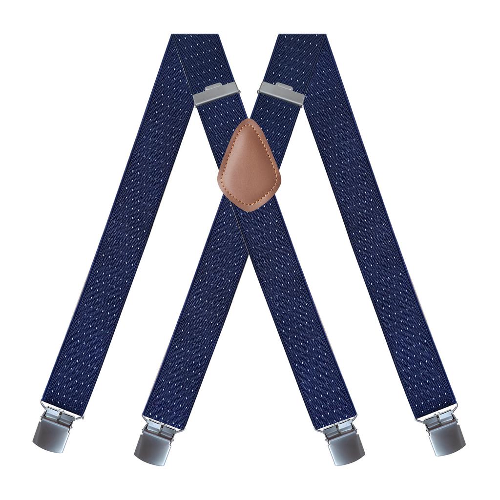 Elastische Hosenträger für Erwachsene mit 4 Clips für Herren und Damen, Hosenträger-Clips, 23 Farben optional