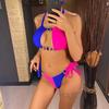 8 Colors Diamond Rhinestones Splicing Bikini Women Swimwear Female Swimsuit Two-pieces Bikini Set Bather Bathing Suit Swim