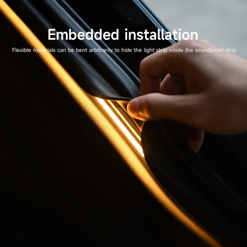 Trunk Ambient Light for Tesla Model 3 Highland 2025 Car Atmosphere Lamps APP Multi-mode RGB Strip Light Car Interior Accessories