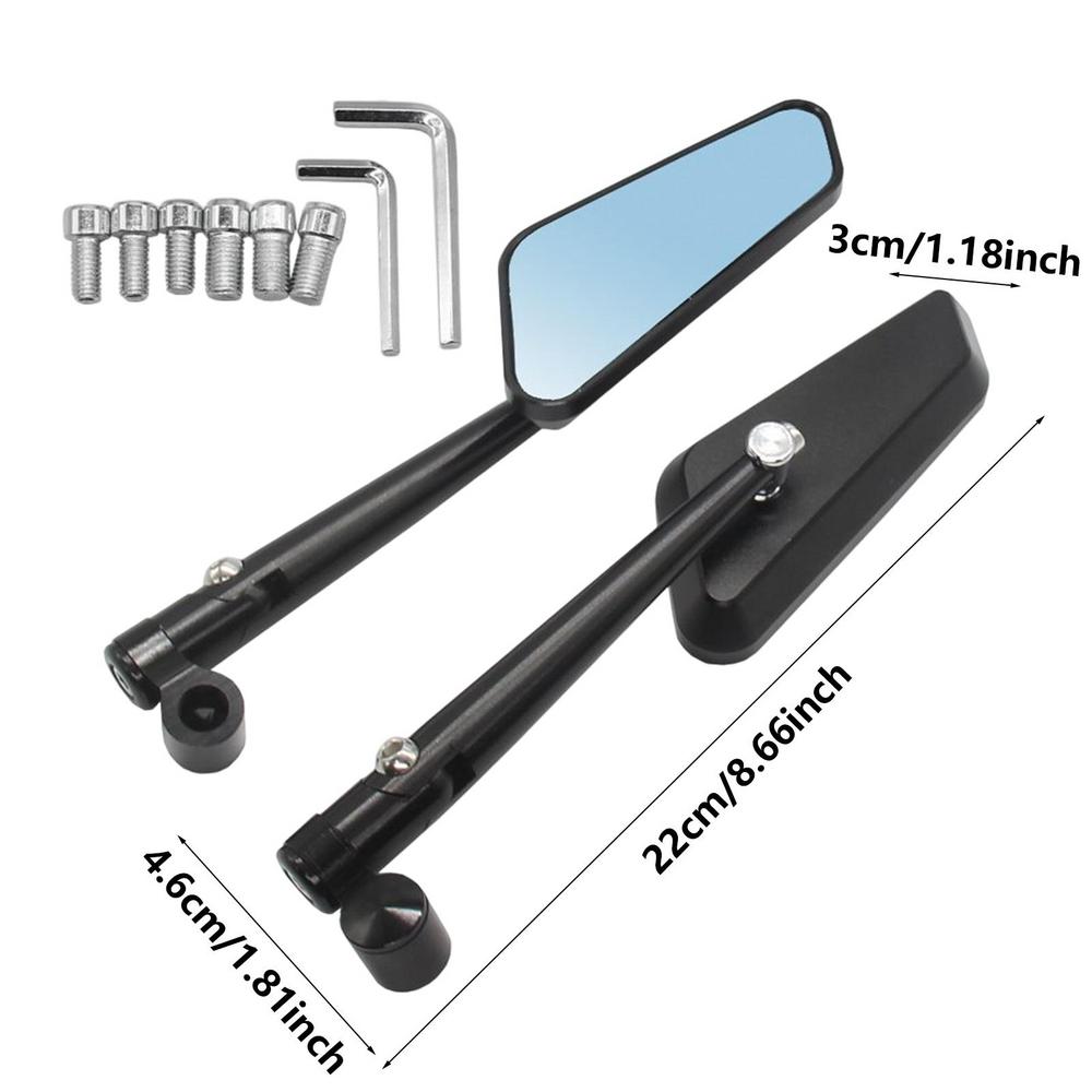 

Боковые зеркала мотоцикла Зеркала заднего вида для езды на велосипеде Модифицированное зеркало заднего вида мотоцикла Ветровое крыло Боковое зеркало горного велосипеда чёрный