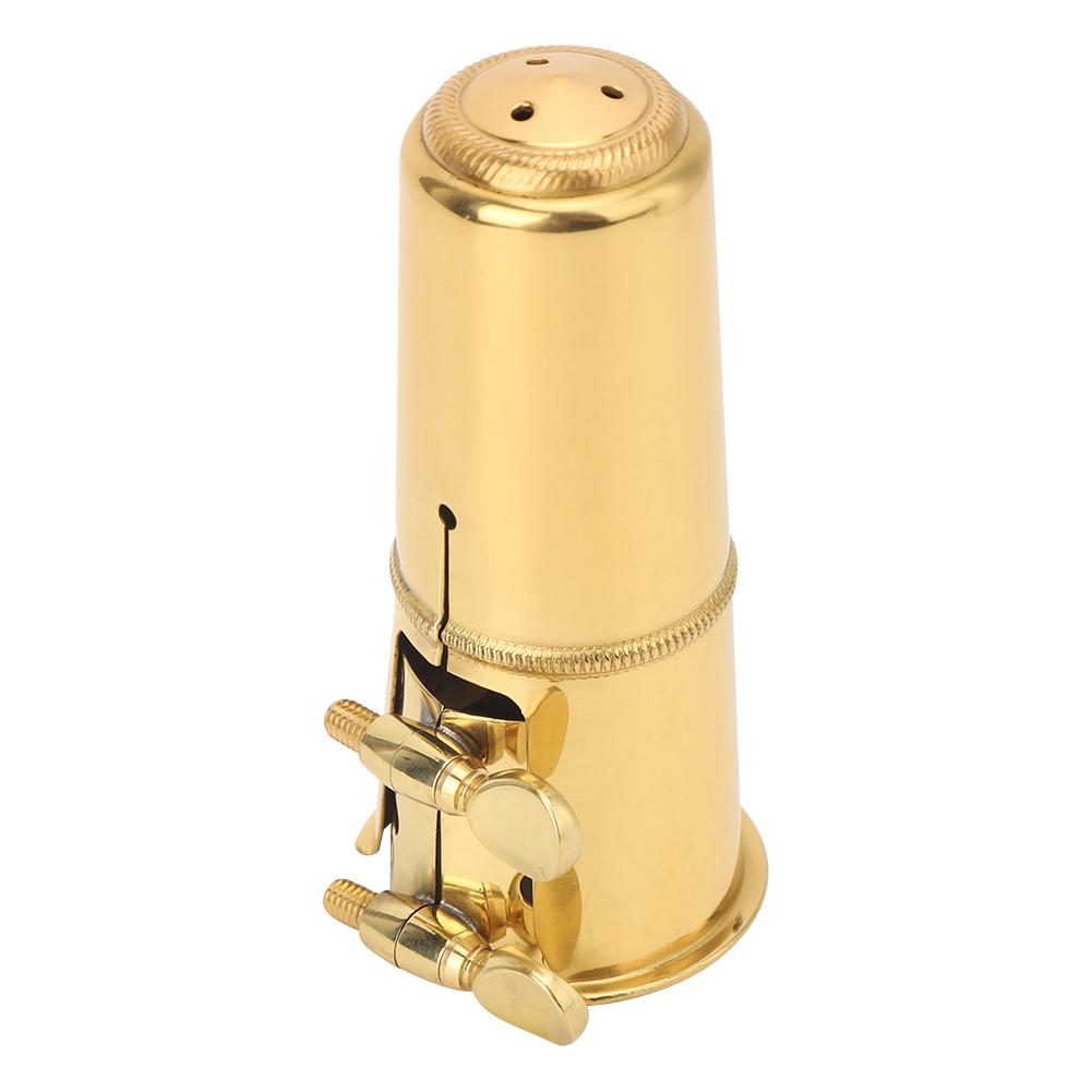 Tenor Saxophone Mouthpiece Metal Clip Cap Golden Musical Instrument Replacement Kit