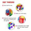 60pcs 14mm High-Transparency Acrylic Colored Dot Dice & 6pcs Black Drawstring Storage Bags Role-Playing Game Dice Party Supplies