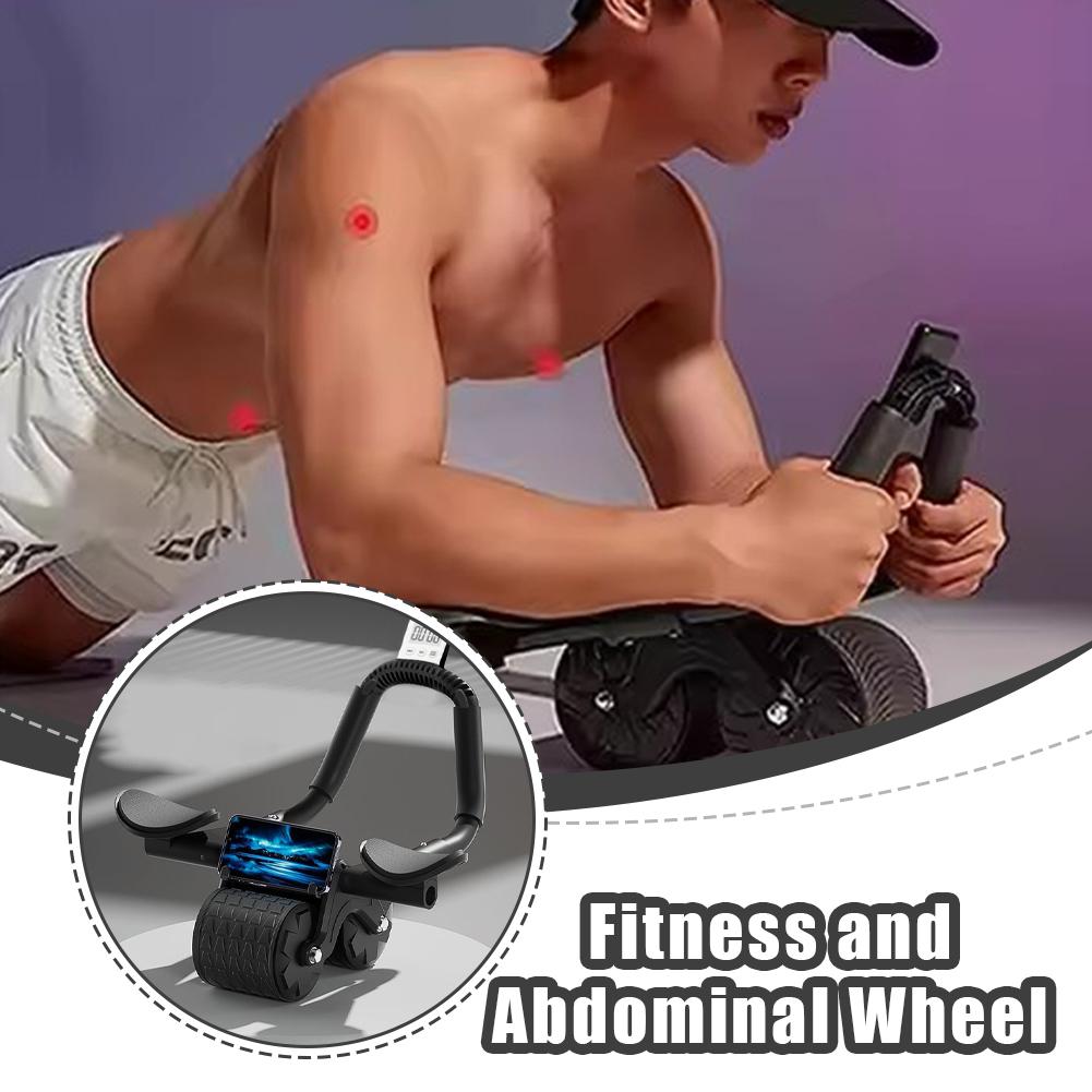 1pcs Ab Roller with Elbow Support - Auto-Return Wheel & Knee Pads for Safer Core Workouts